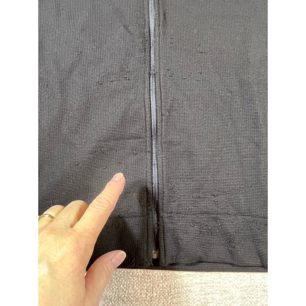 Solaris Mens 2XL Black Zip Front Long Sleeve Hooded Lightweight Windbreaker Cold - Picture 6 of 6